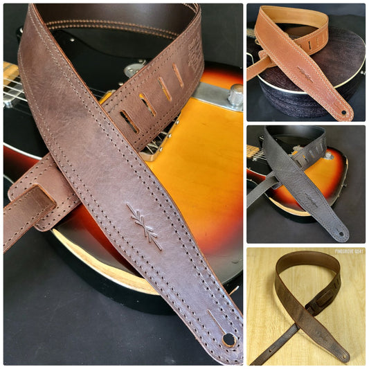 GS41 Solid Leather Guitar Strap