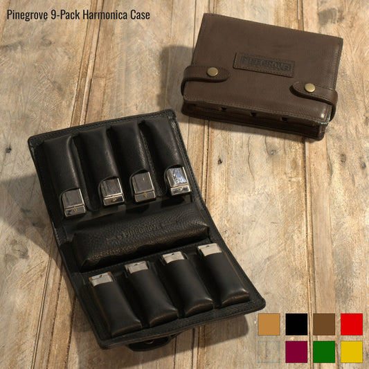 9-Pack Leather Harmonica Case