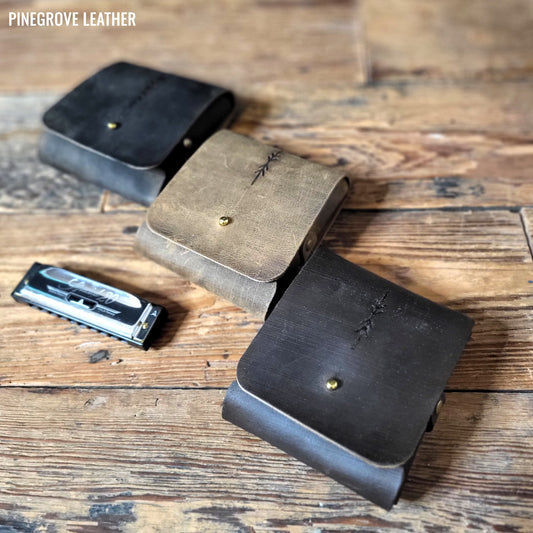 Double Harmonica Belt Pouch