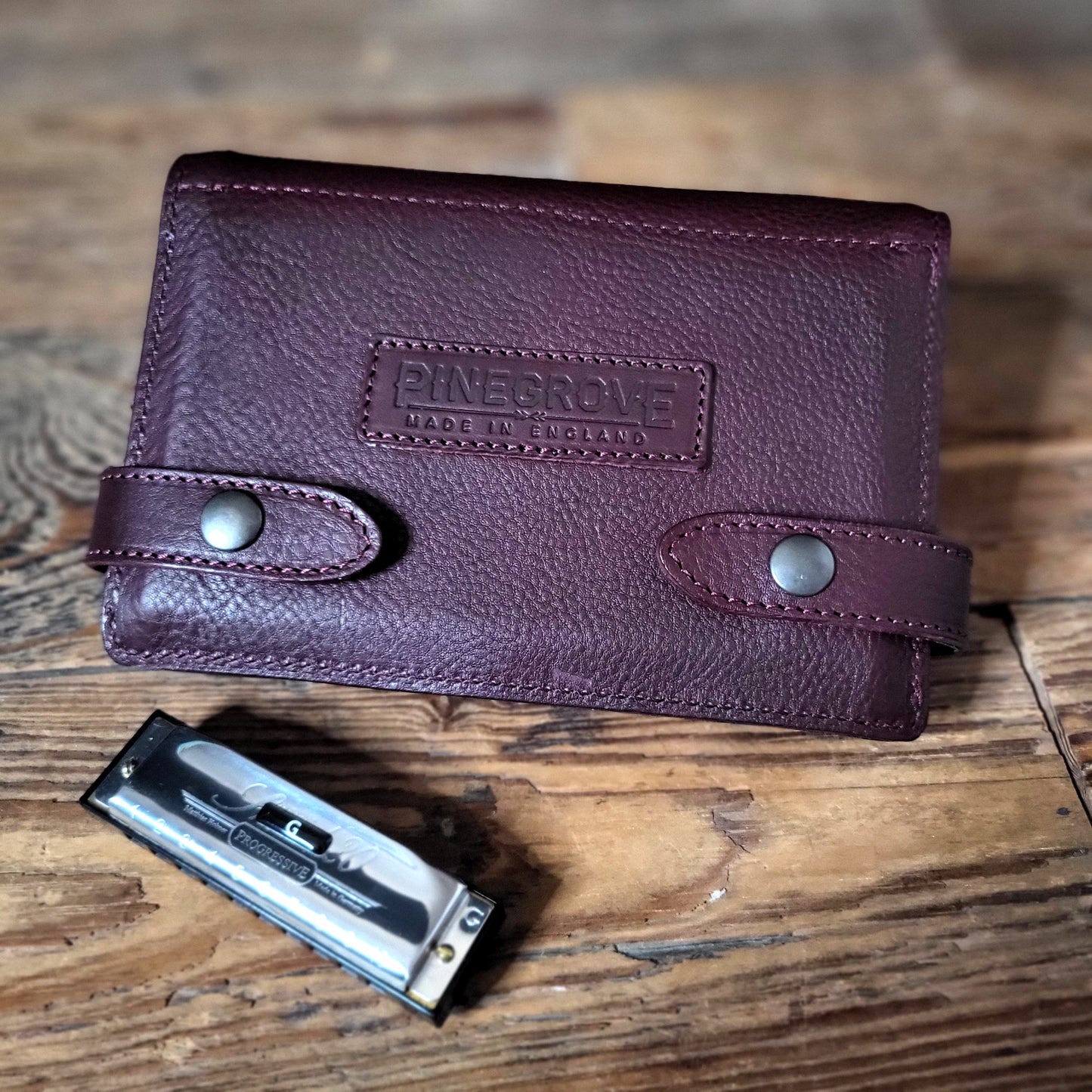 4-Pack Leather Harmonica Case