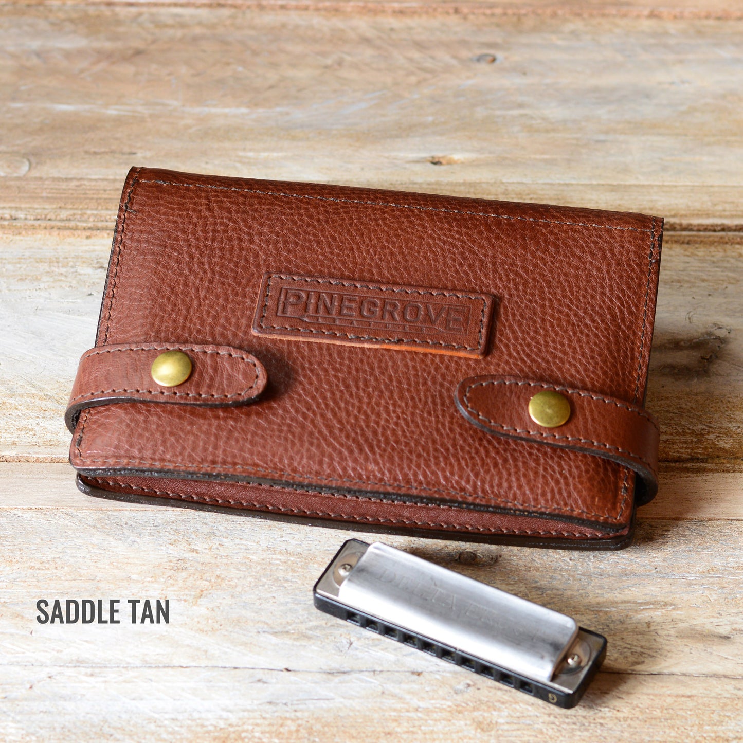 4-Pack Leather Harmonica Case