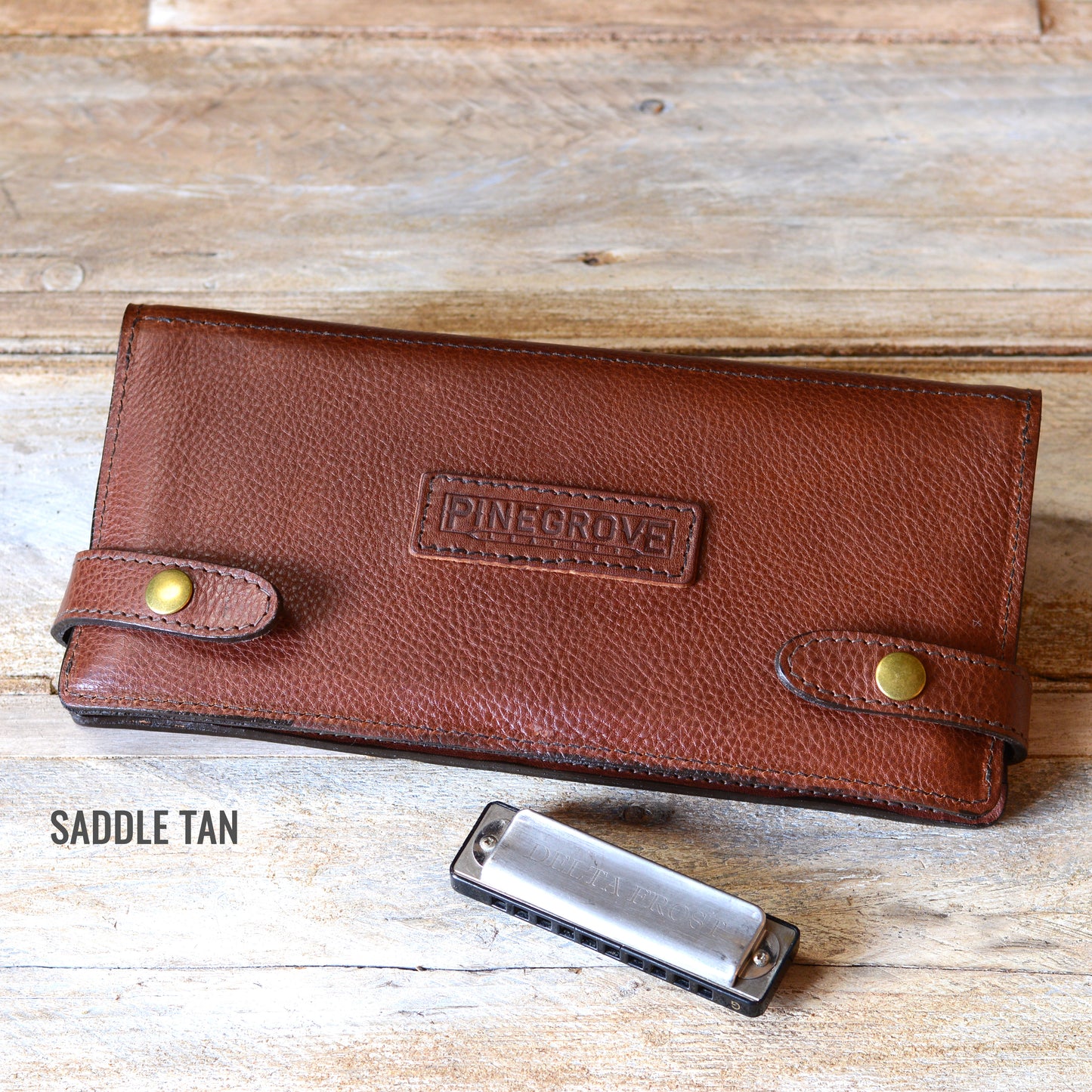12-Pack Leather Harmonica Case