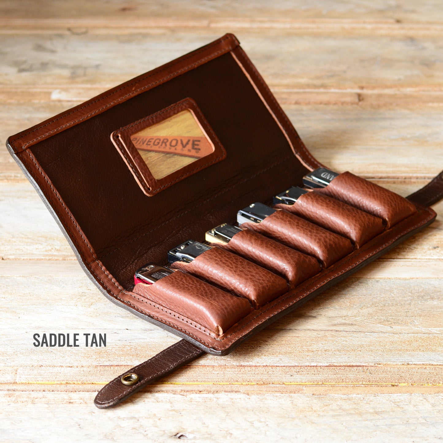6-Pack Leather Harmonica Case