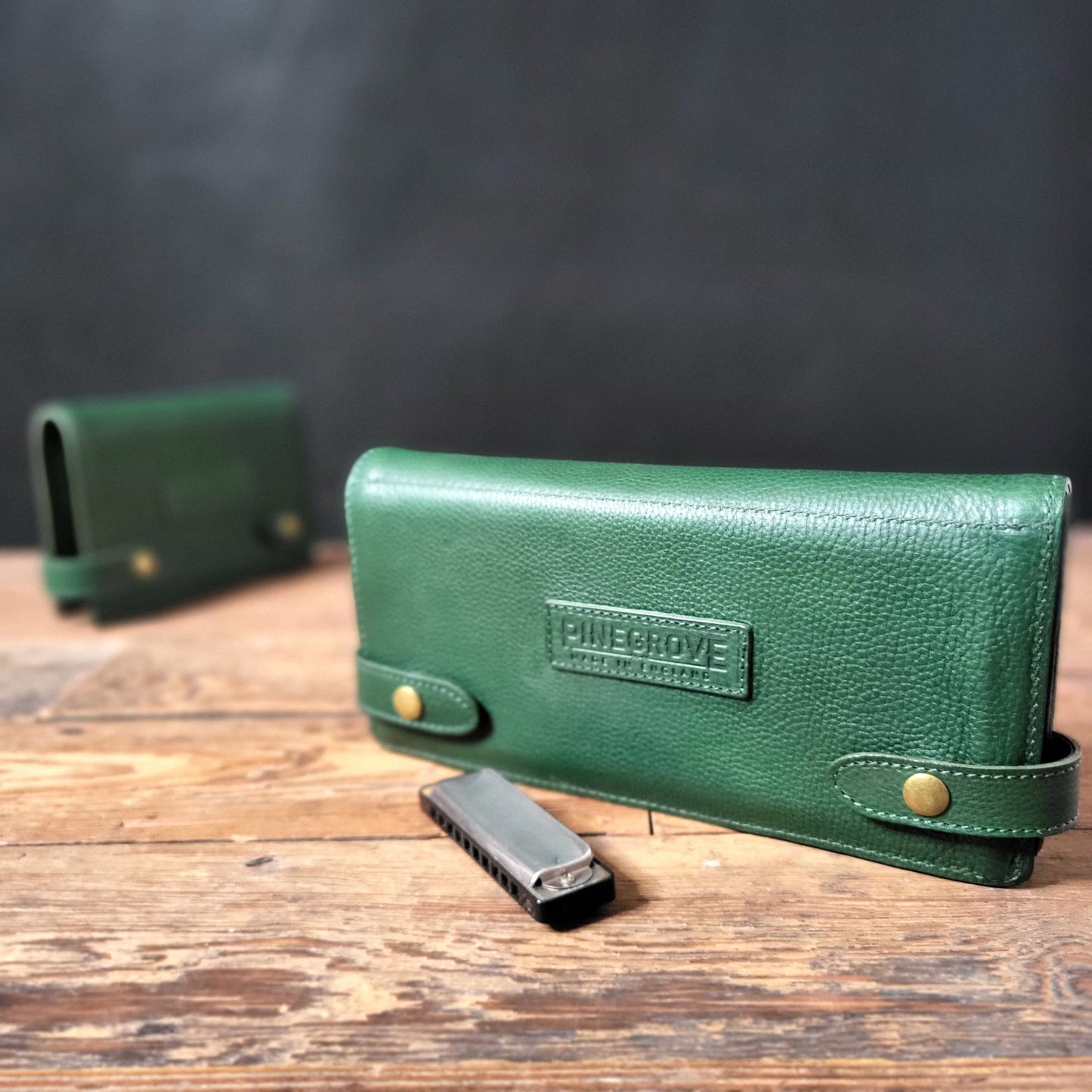 12-Pack Leather Harmonica Case