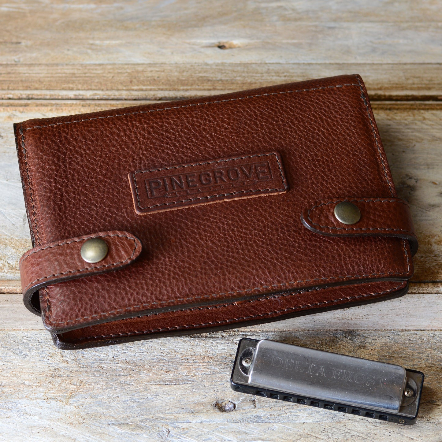 8-Pack Leather Harmonica Case