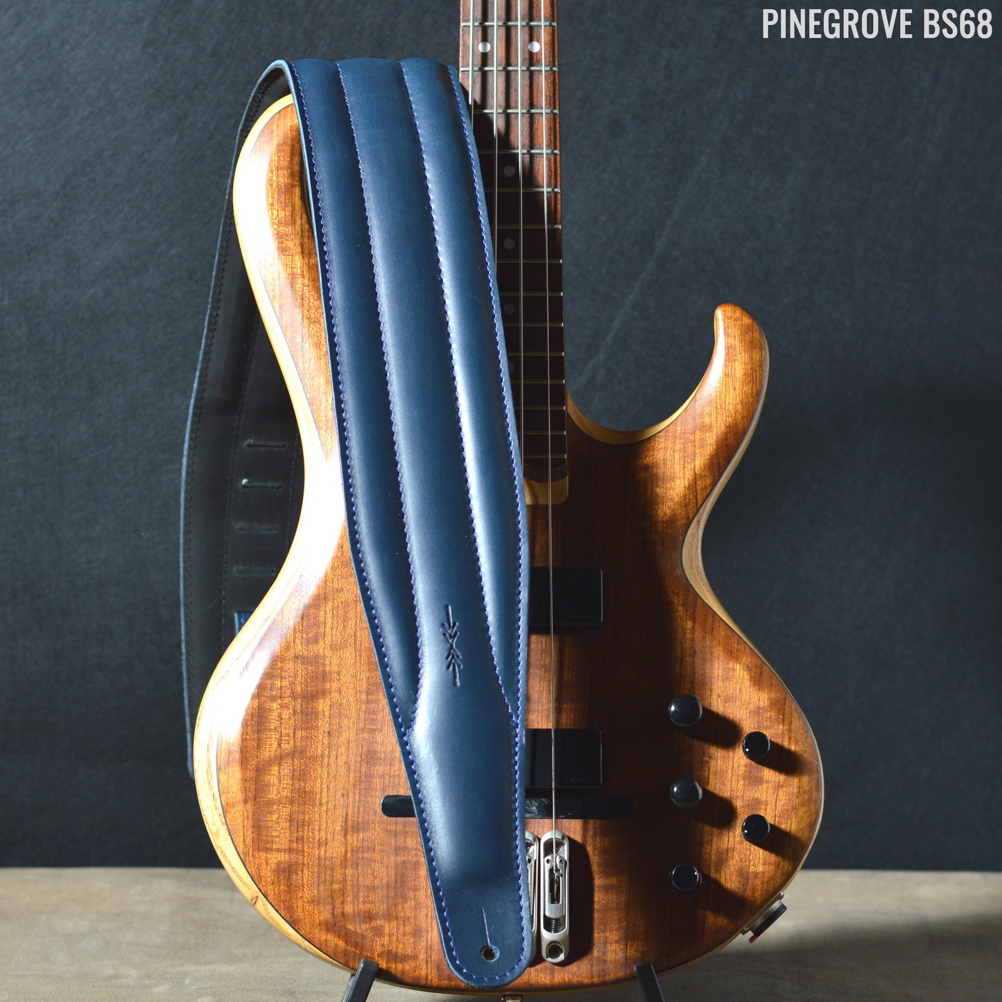 BS64 4"/100mm Bass Guitar Strap - Smooth Leather
