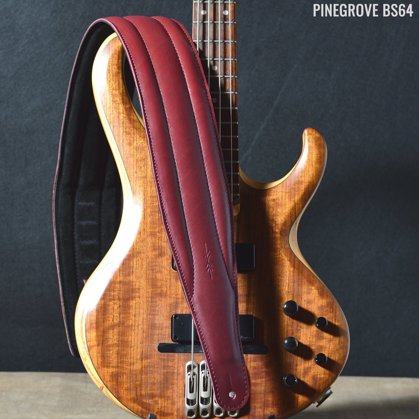 BS64 4"/100mm Bass Guitar Strap - Smooth Leather