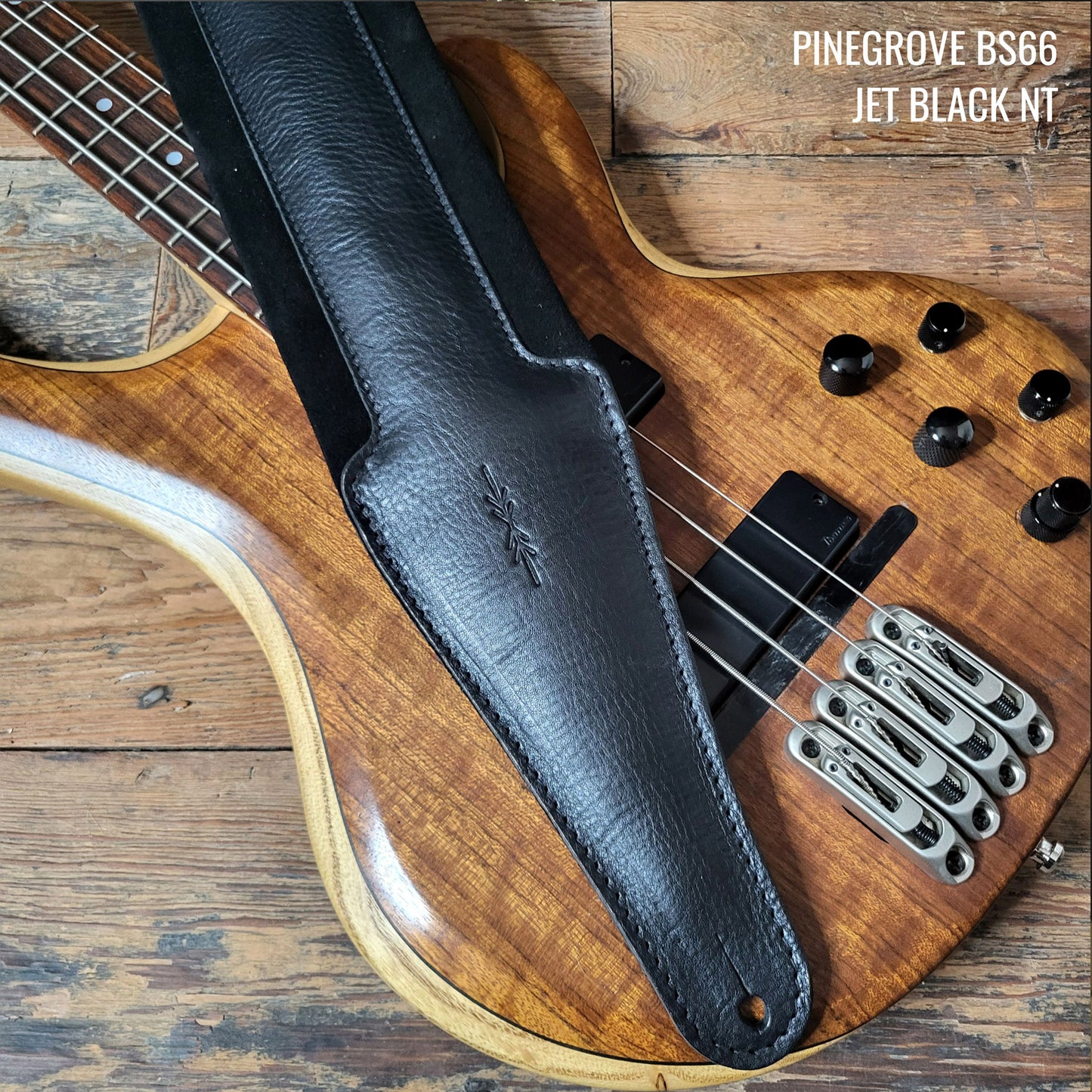 BS66 Deluxe Bass Guitar Strap - Natural Leather