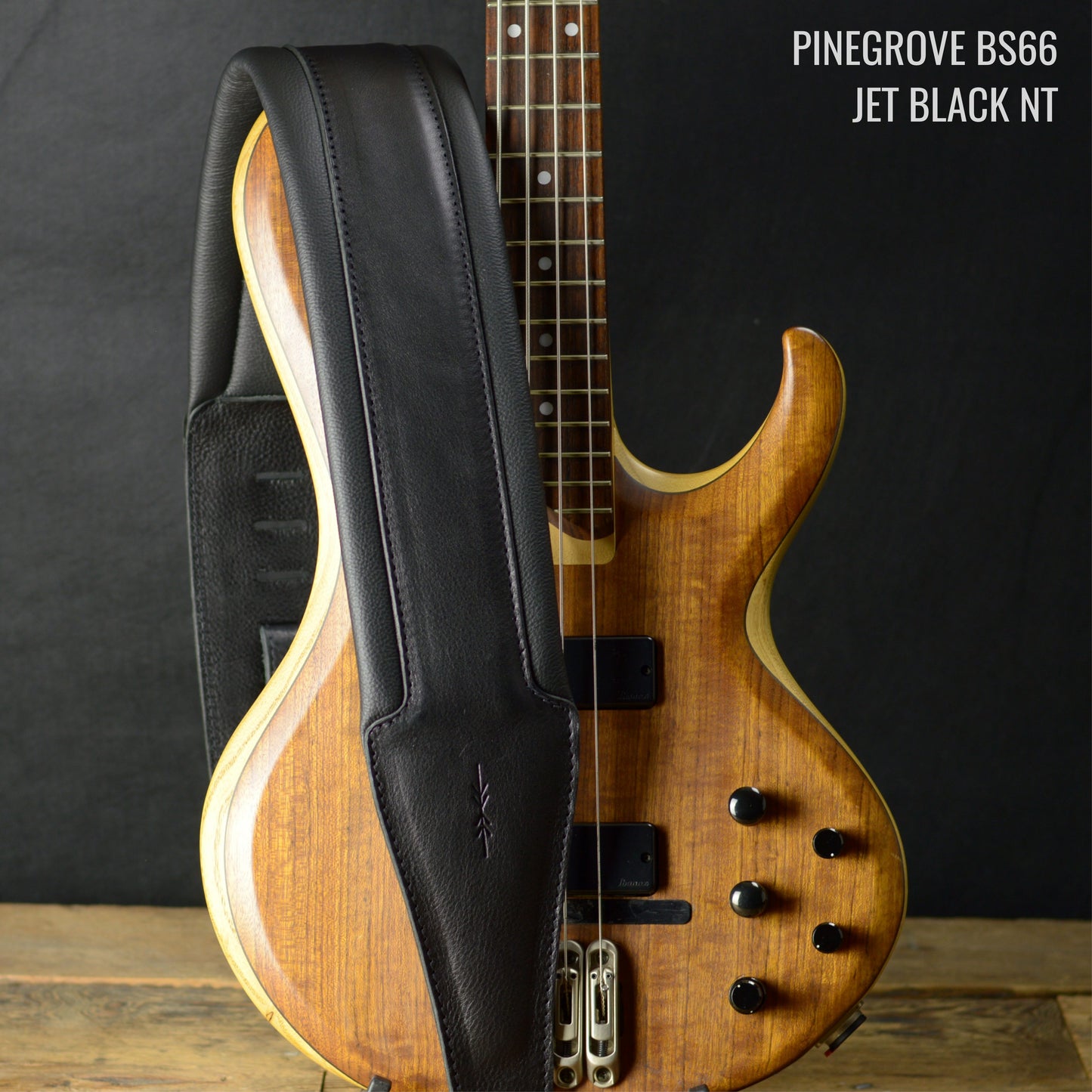 BS66 Deluxe Bass Guitar Strap - Natural Leather