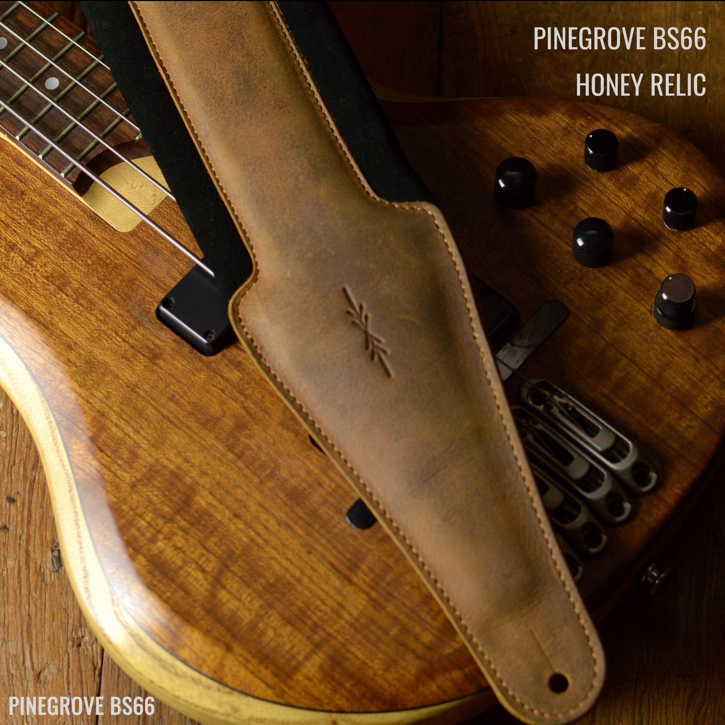 BS66 Deluxe Bass Guitar Strap - Smooth Leather