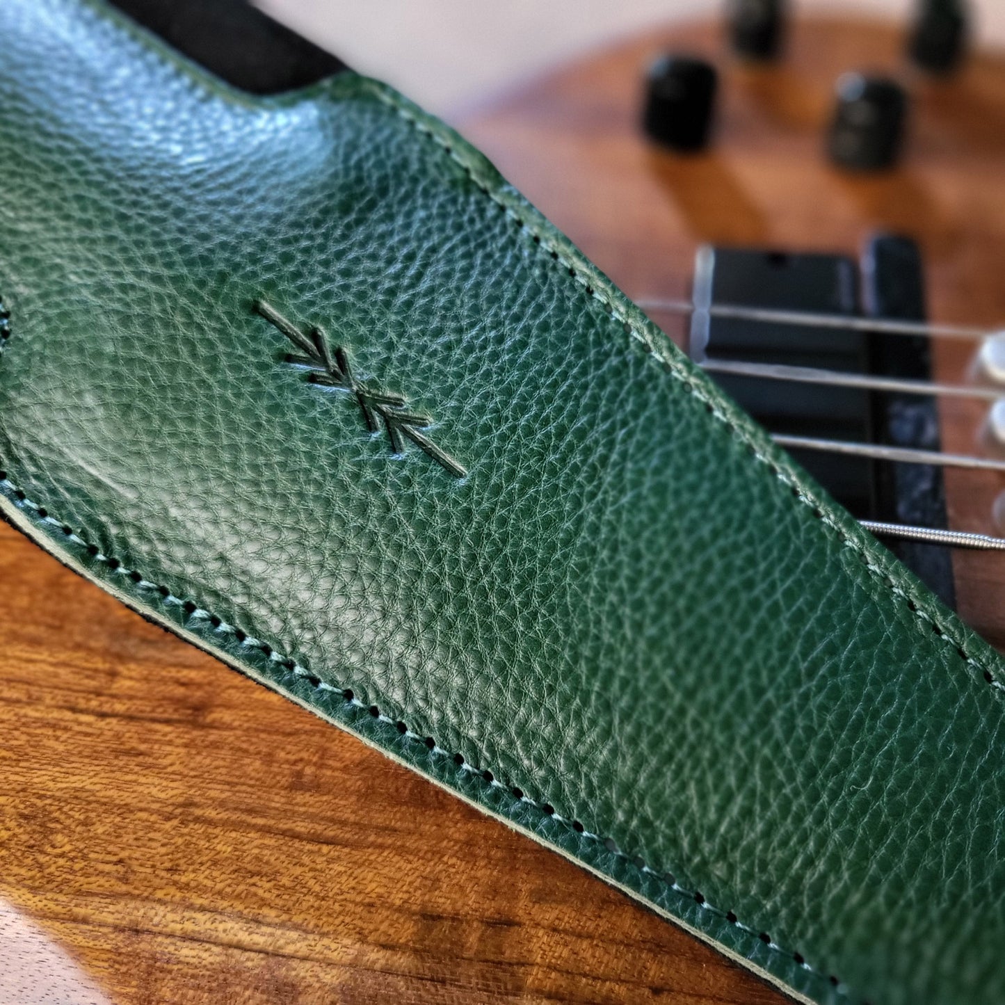 BS66 Deluxe Bass Guitar Strap - Natural Leather