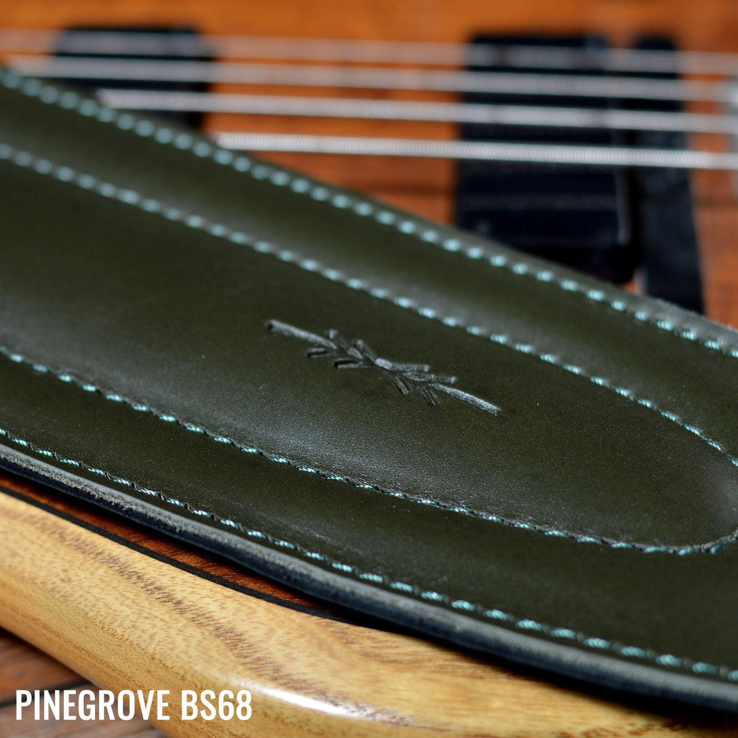 BS68 4" Surfboard Bass Guitar Strap - Smooth Leather