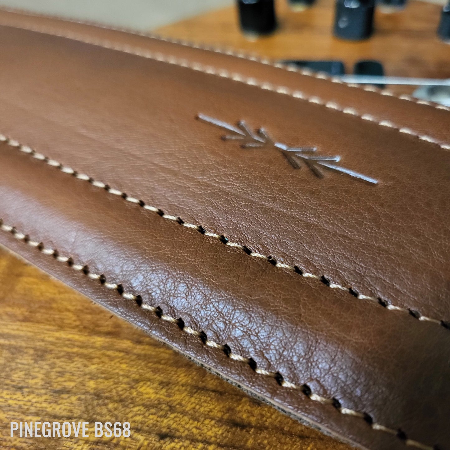 BS68 4" Surfboard Bass Guitar Strap - Natural Leather