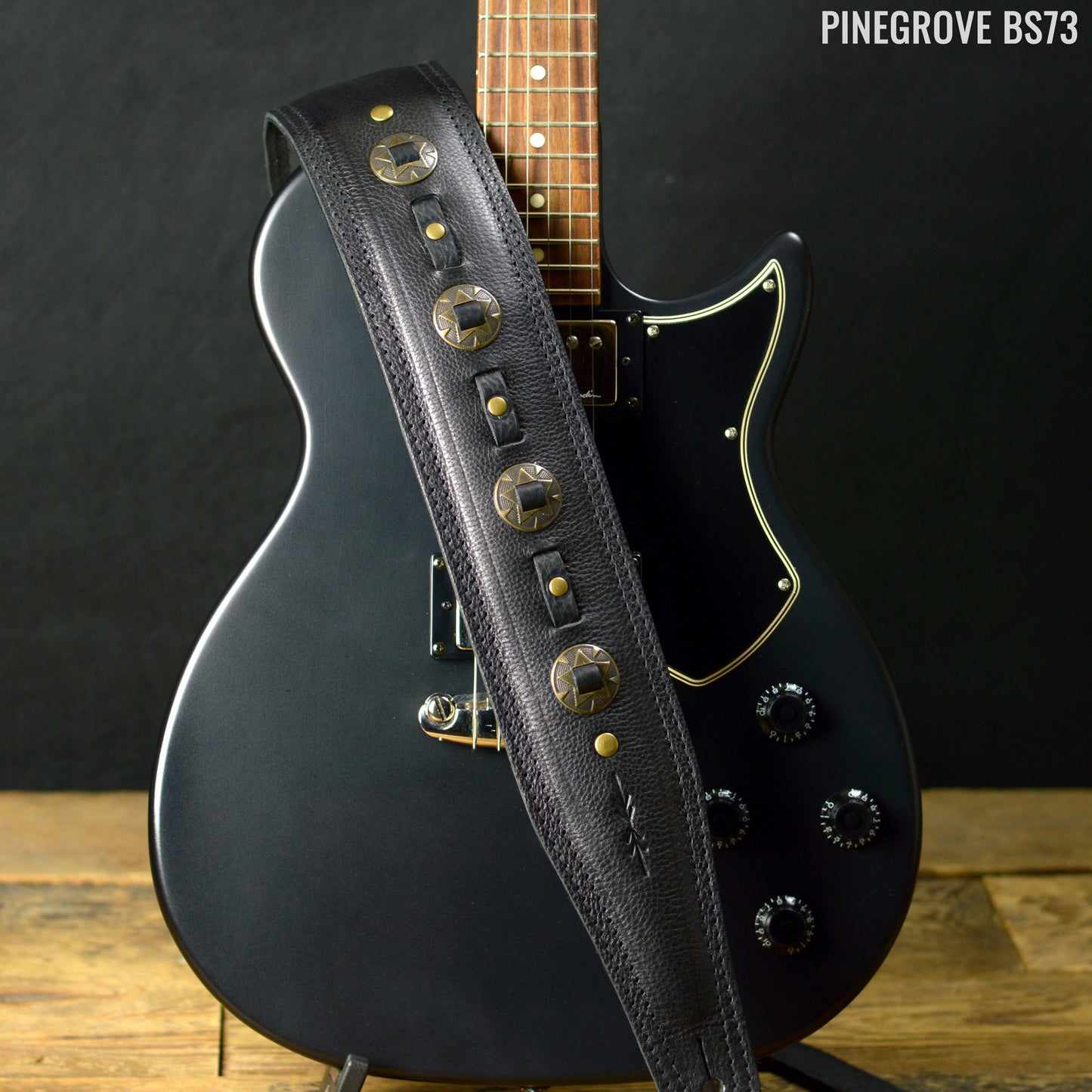 BS73 Western Guitar Strap - Bronze Conchos