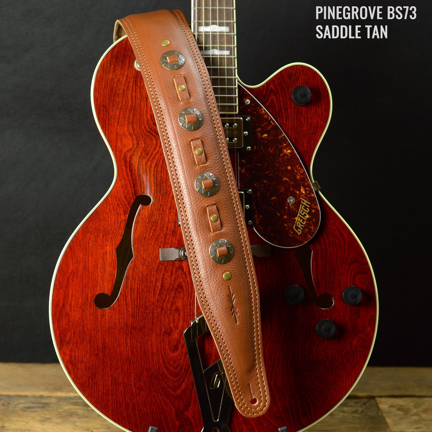 BS73 Western Guitar Strap - Bronze Conchos