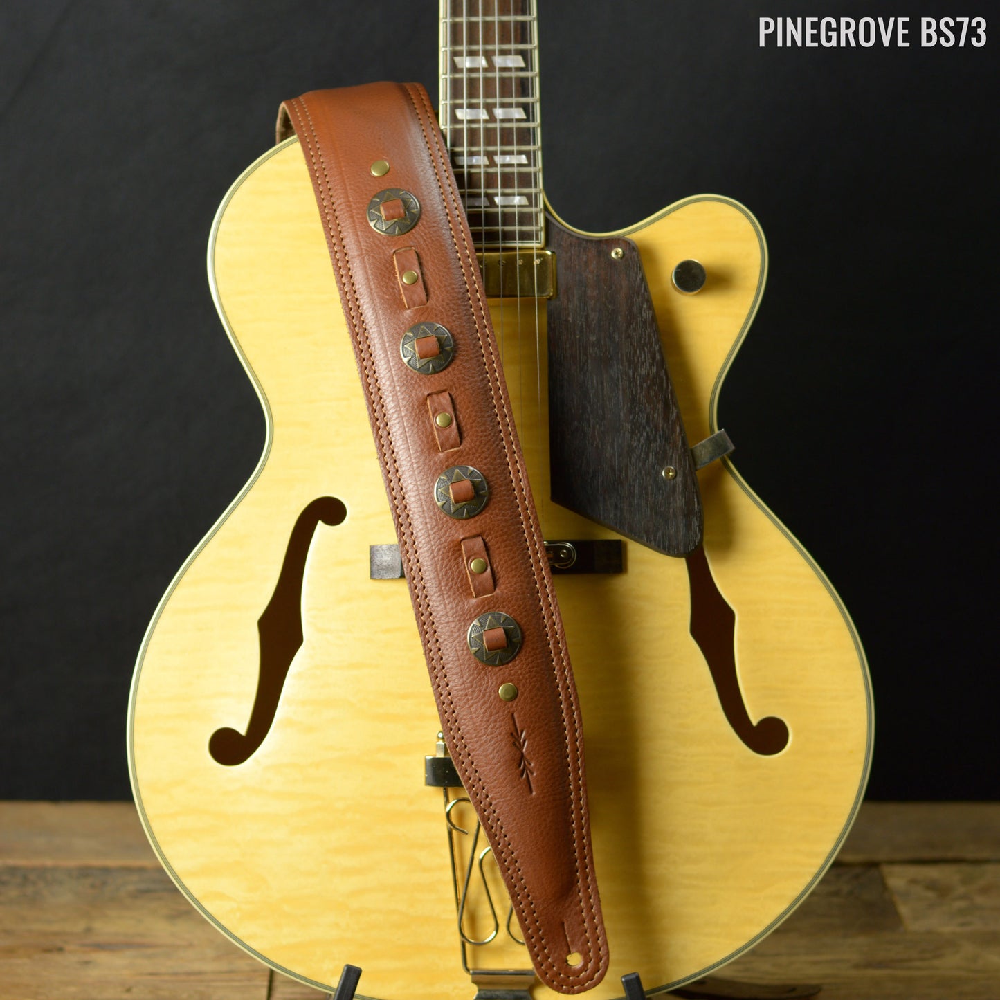 BS73 Western Guitar Strap - Bronze Conchos