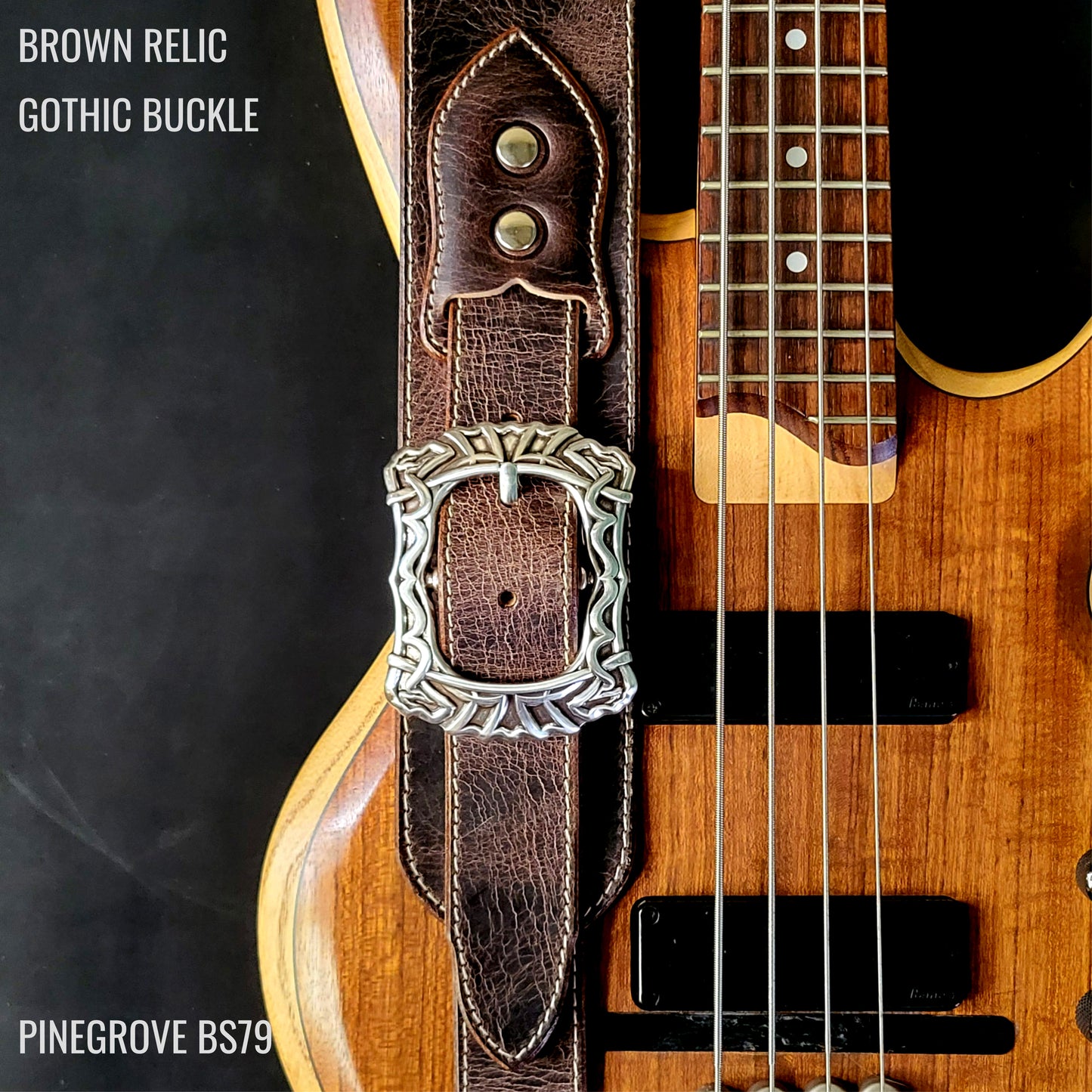 BS79 Guitar Strap With Gothic Buckle