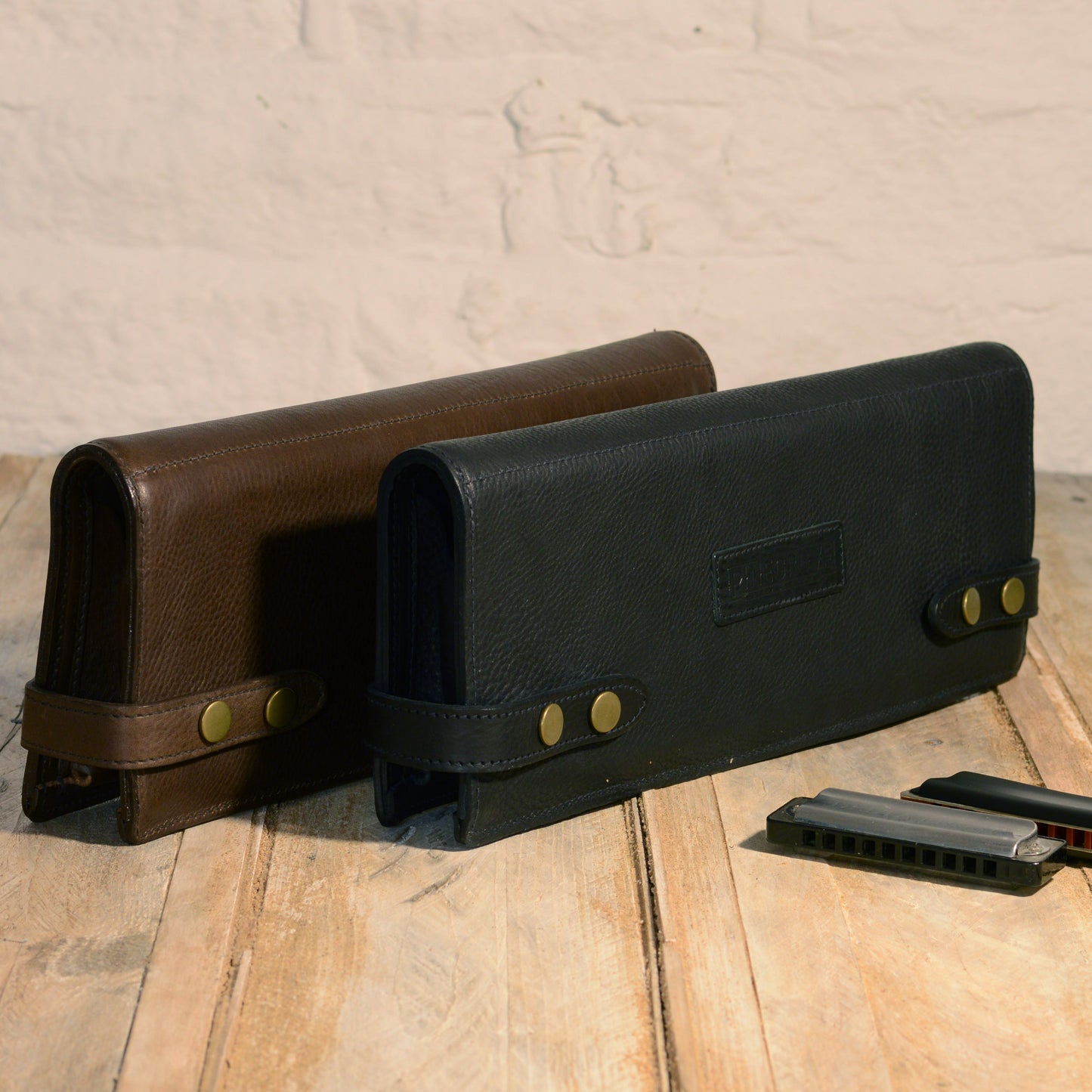 16-Pack Leather Harmonica Case