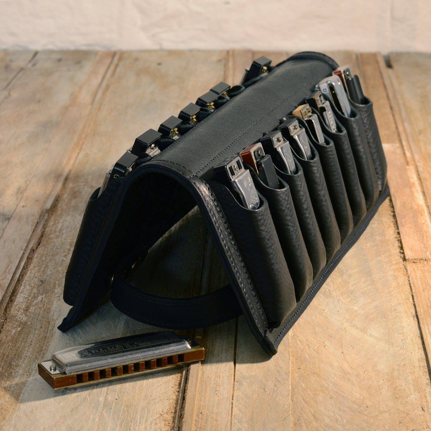16-Pack Leather Harmonica Case