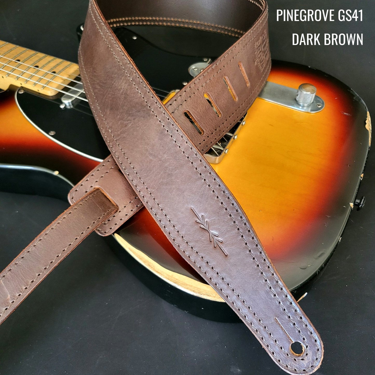 GS41 Solid Leather Guitar Strap