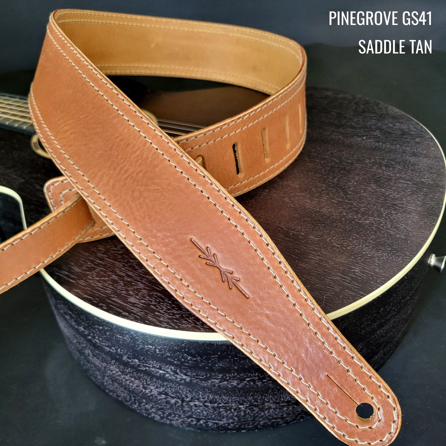 GS41 Solid Leather Guitar Strap