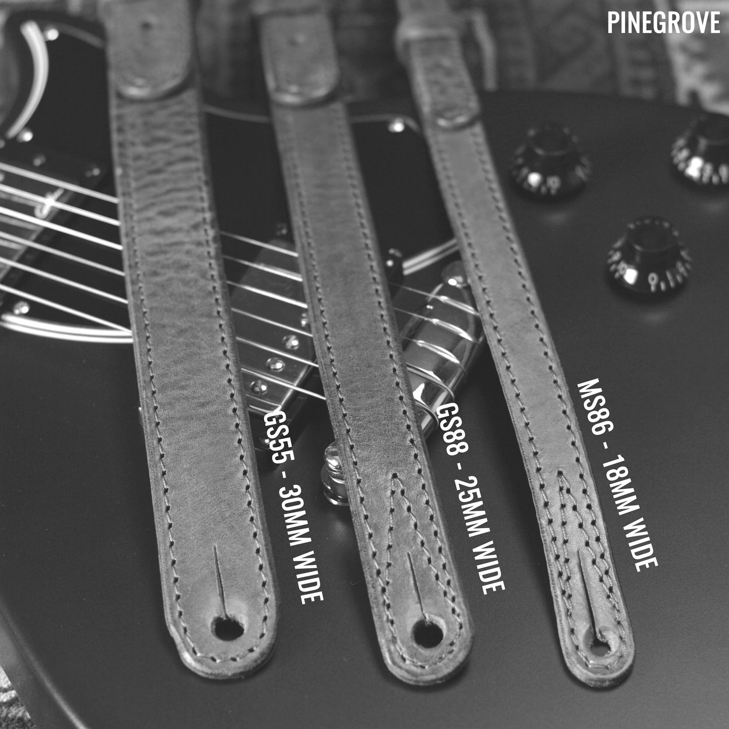 GS55 Slim Leather Guitar Strap