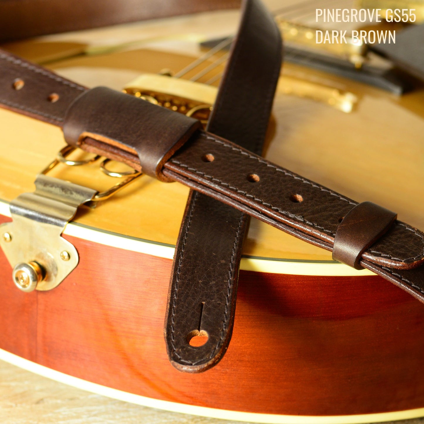 GS55 Slim Leather Guitar Strap