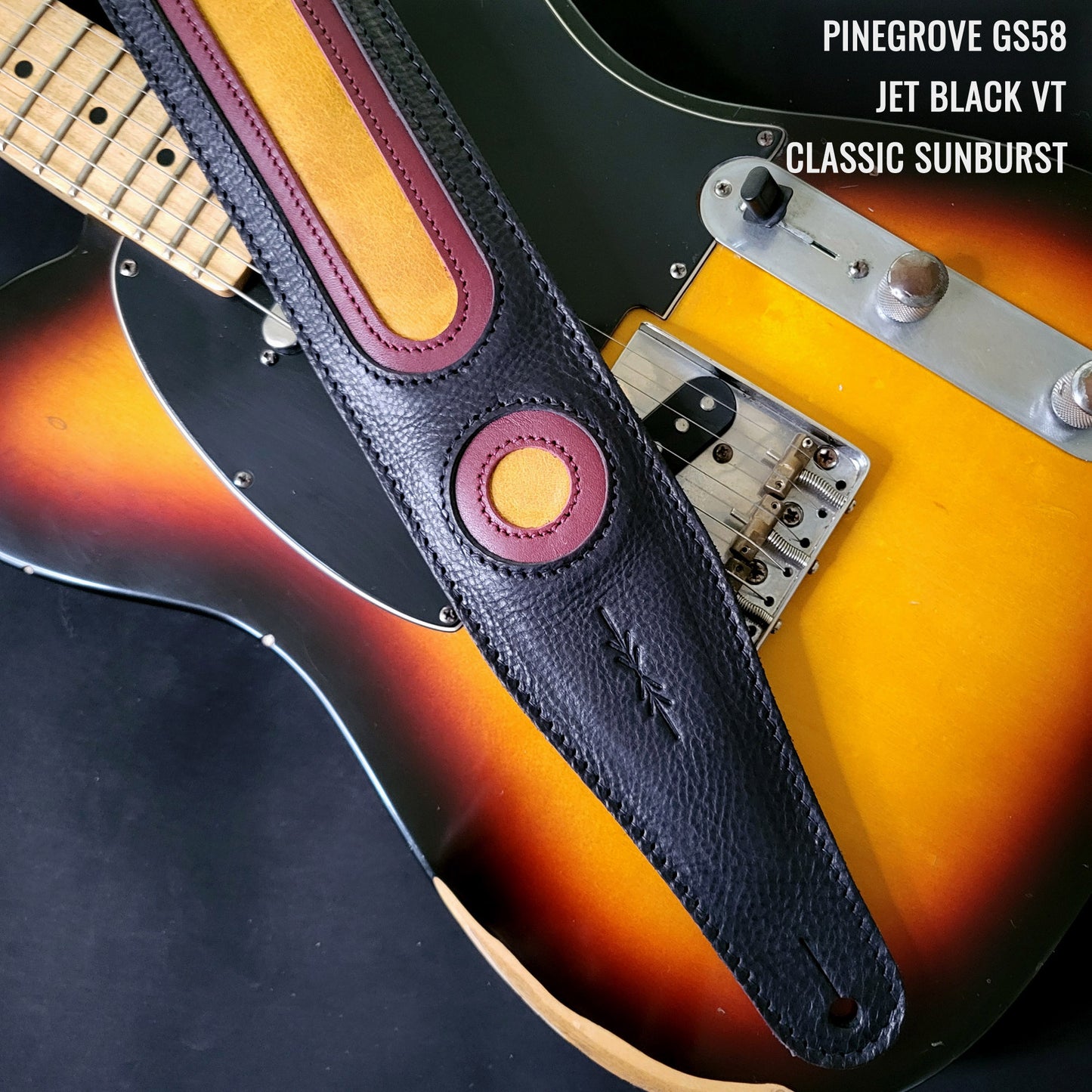GS58T Triple Colour Guitar Strap
