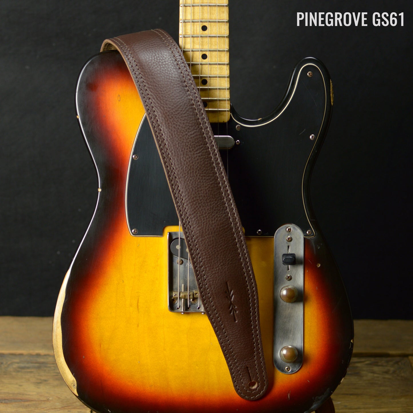 GS61 Padded Guitar Strap - Natural Leather