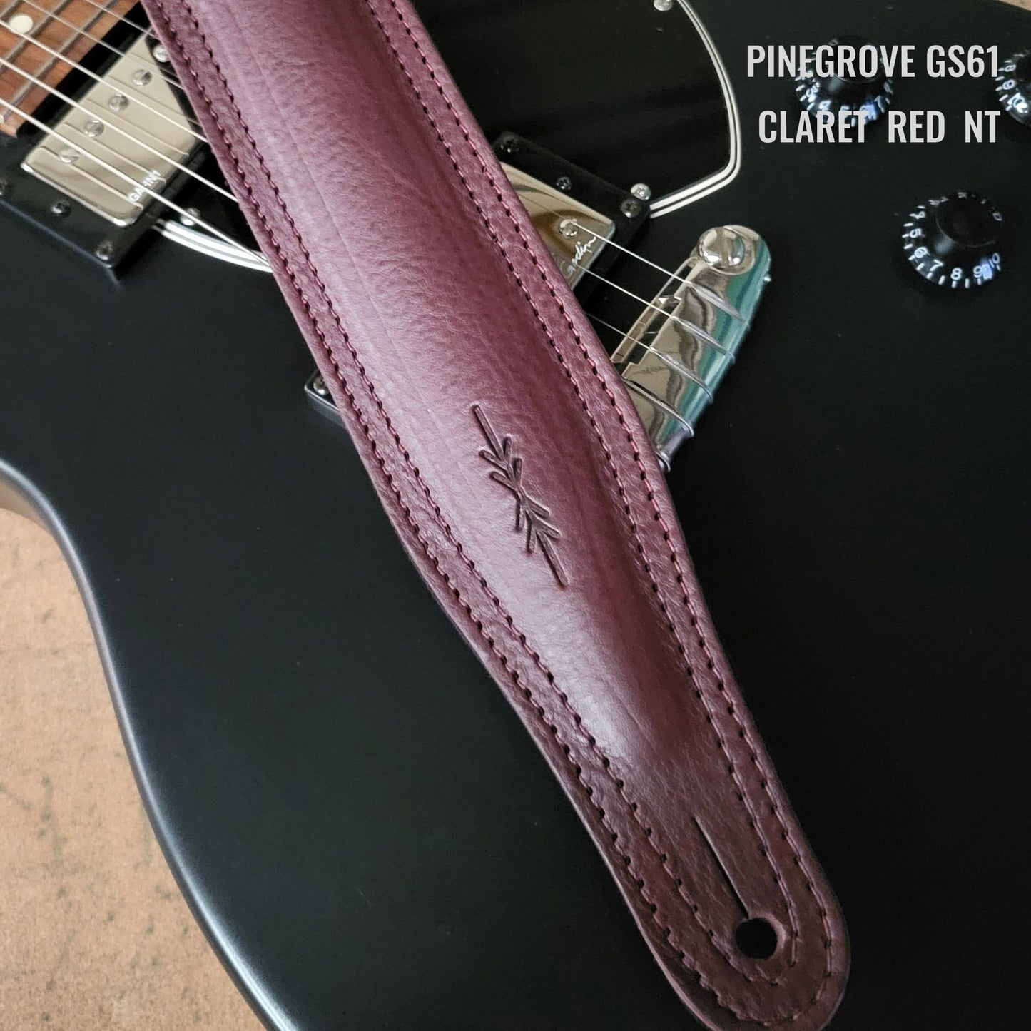 GS61 Padded Guitar Strap - Natural Leather