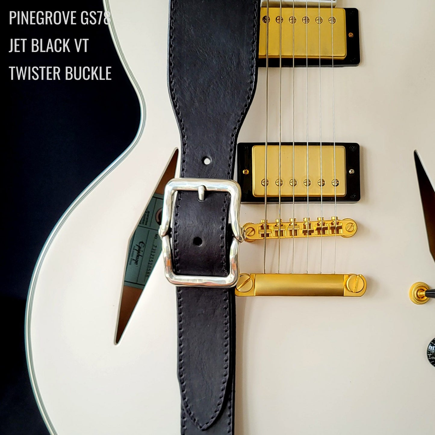 GS78 Leather Guitar Strap With Twister Buckle