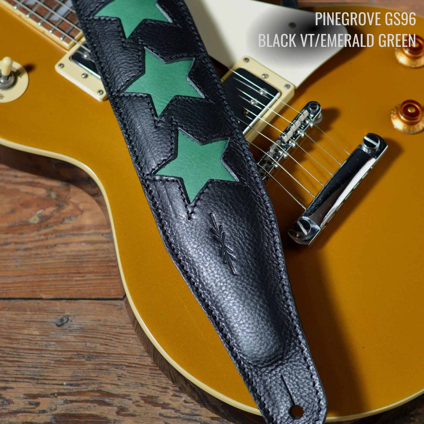 GS96 Leather Guitar Strap With Stars