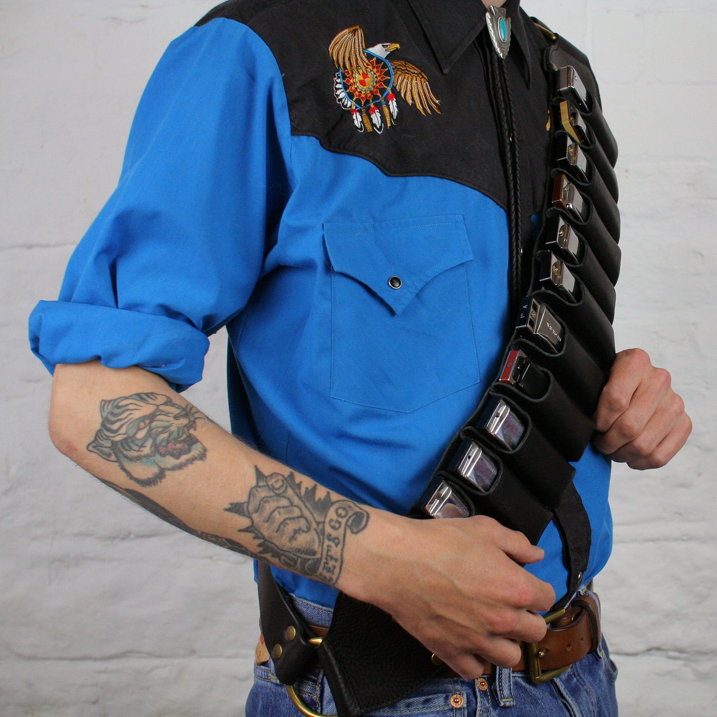 Leather Harmonica Bandolier