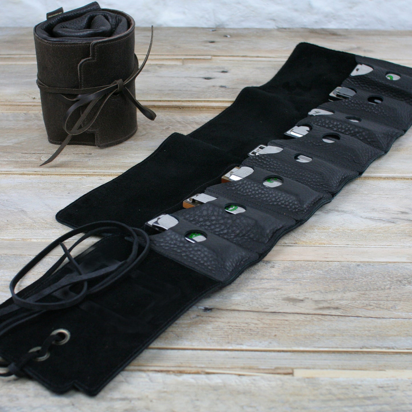 Straight-8 Leather Harmonica Case