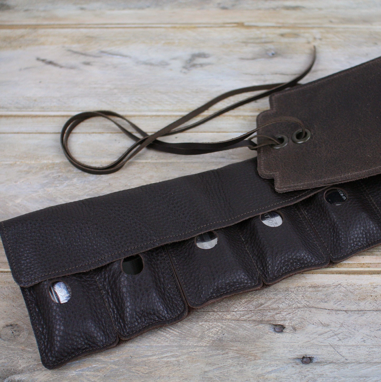 Straight-8 Leather Harmonica Case