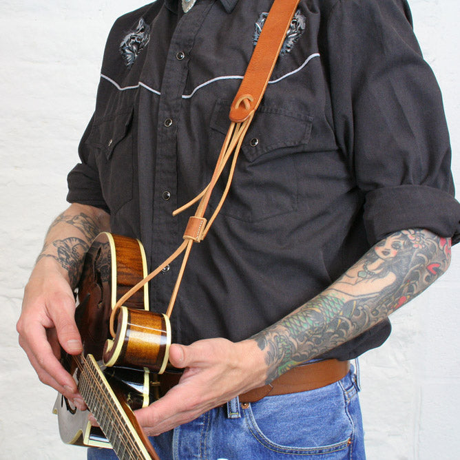 MS50 Leather Mandolin Strap