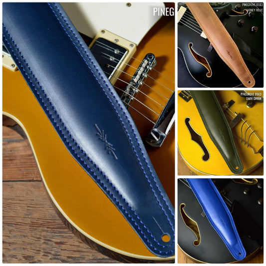 BS63 Wide Padded Guitar Strap - Smooth Leather
