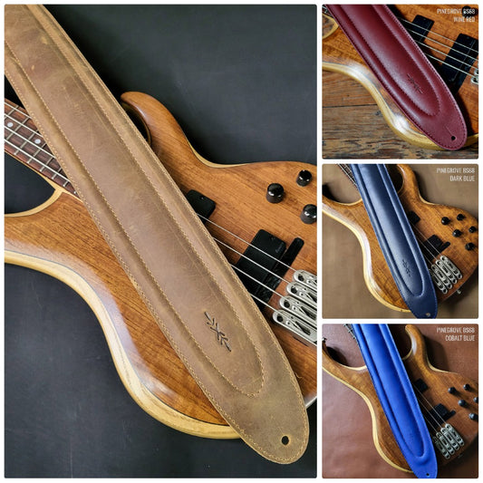 BS68 4" Surfboard Bass Guitar Strap - Smooth Leather