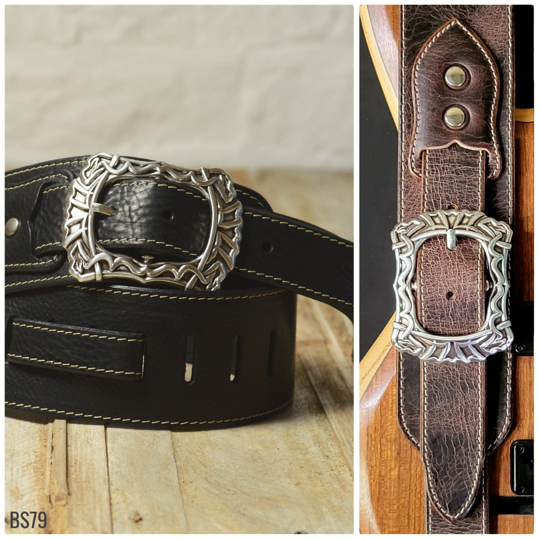 BS79 Guitar Strap With Gothic Buckle
