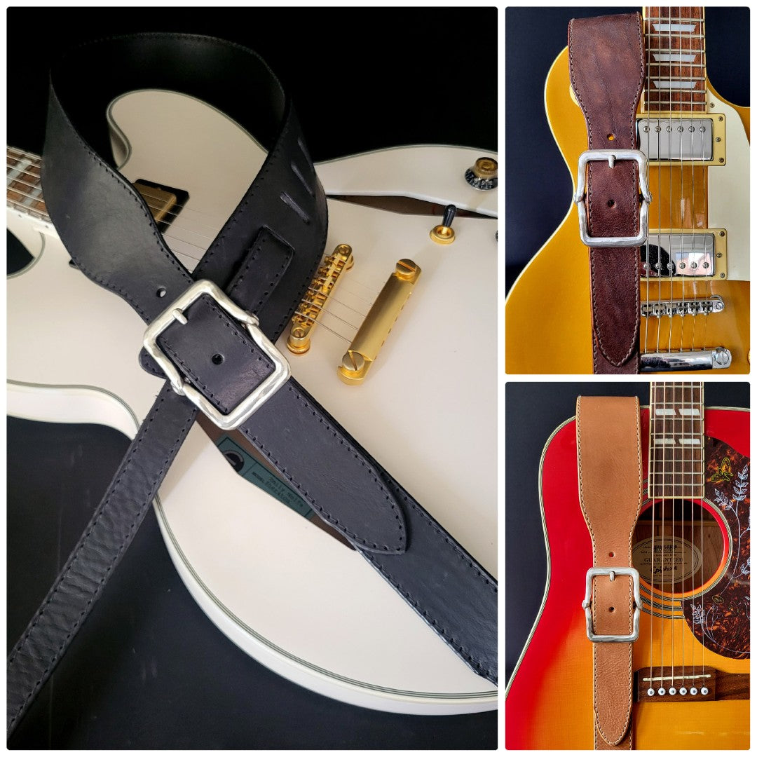 GS78 Leather Guitar Strap With Twister Buckle