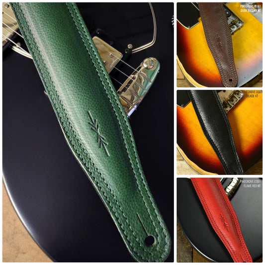 GS61 Padded Guitar Strap - Natural Leather