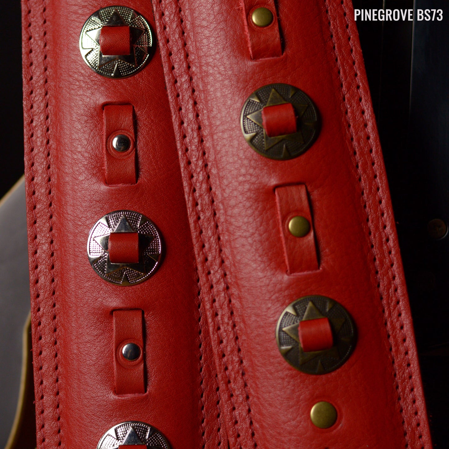 BS73 Western Guitar Strap - Bronze Conchos