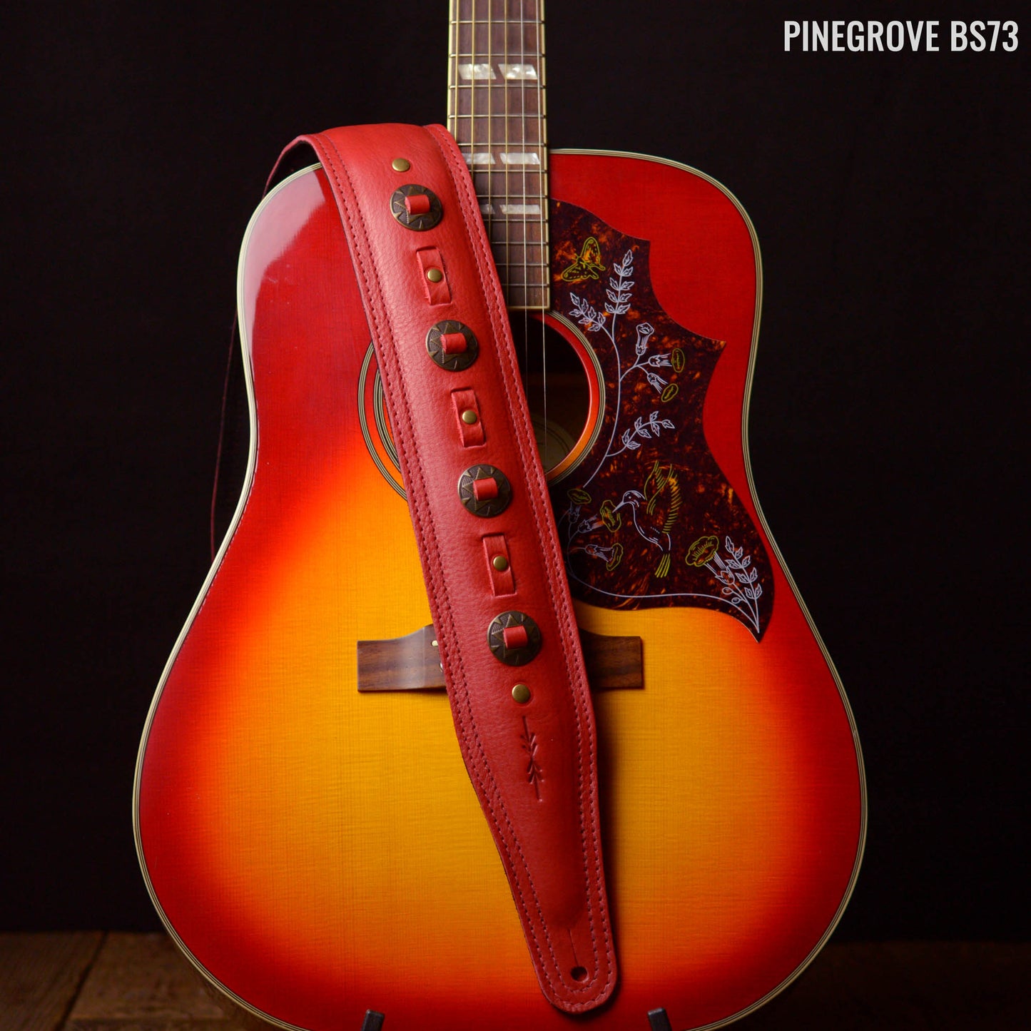 BS73 Western Guitar Strap - Bronze Conchos