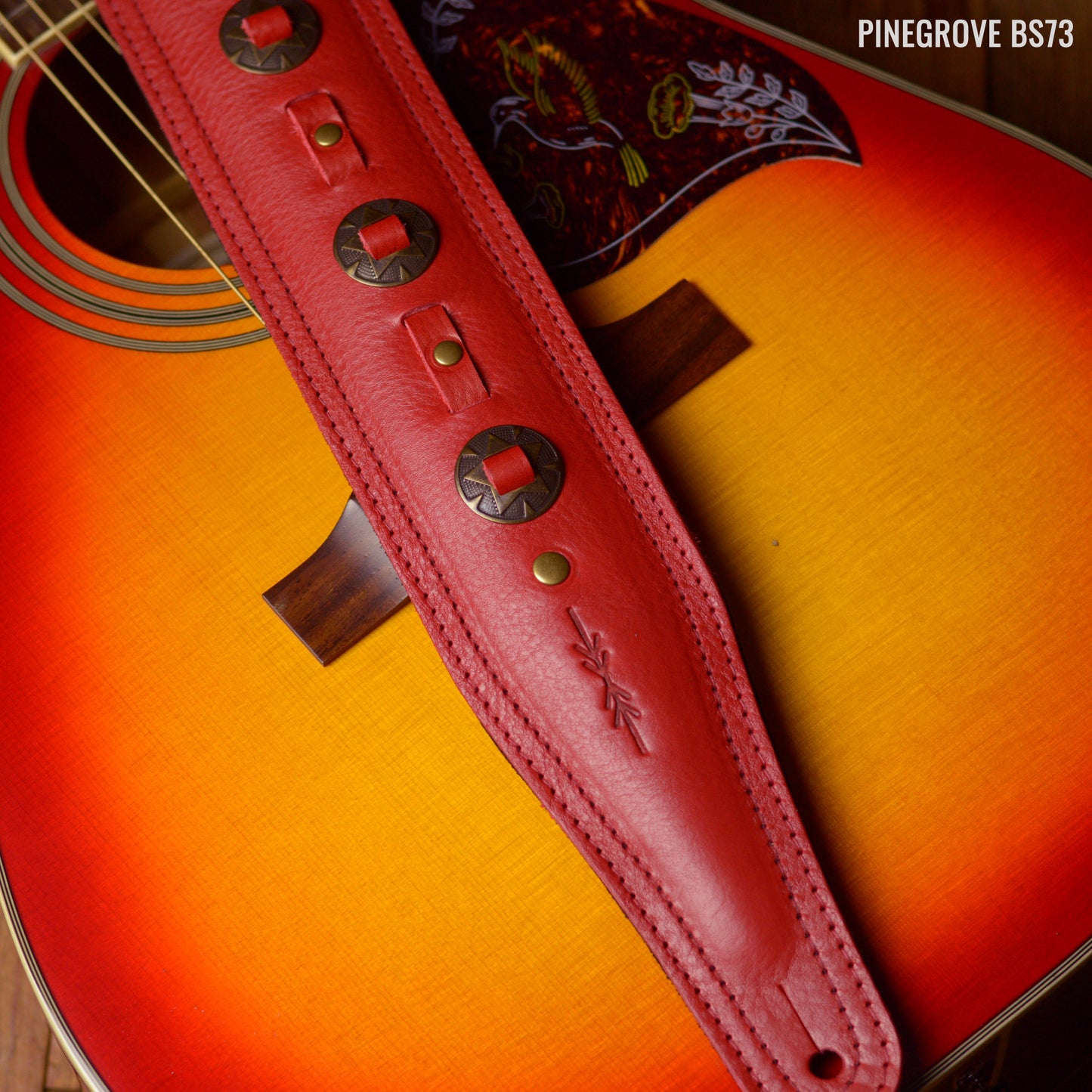 BS73 Western Guitar Strap - Bronze Conchos