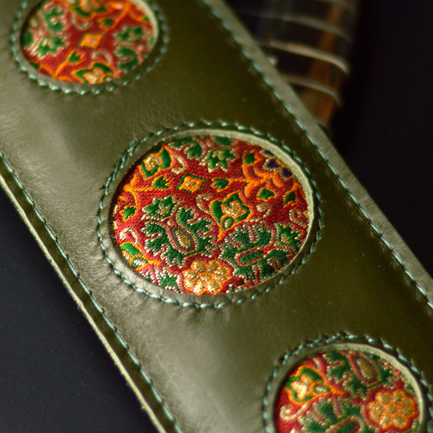 GS98 'Woodstock' Leather Guitar Strap