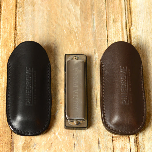 Single Harmonica Pouch - shaped leather