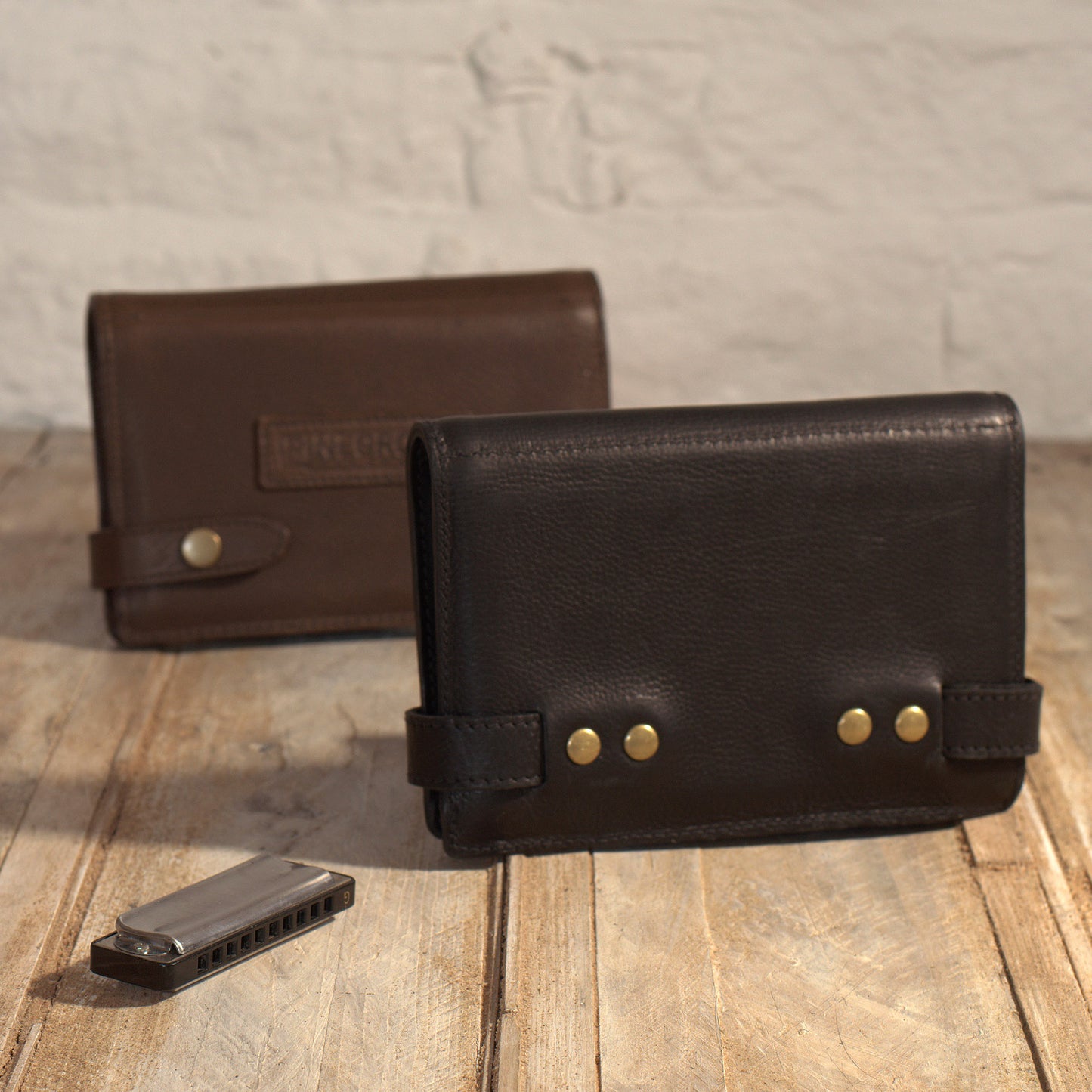 4-Pack Leather Harmonica Case