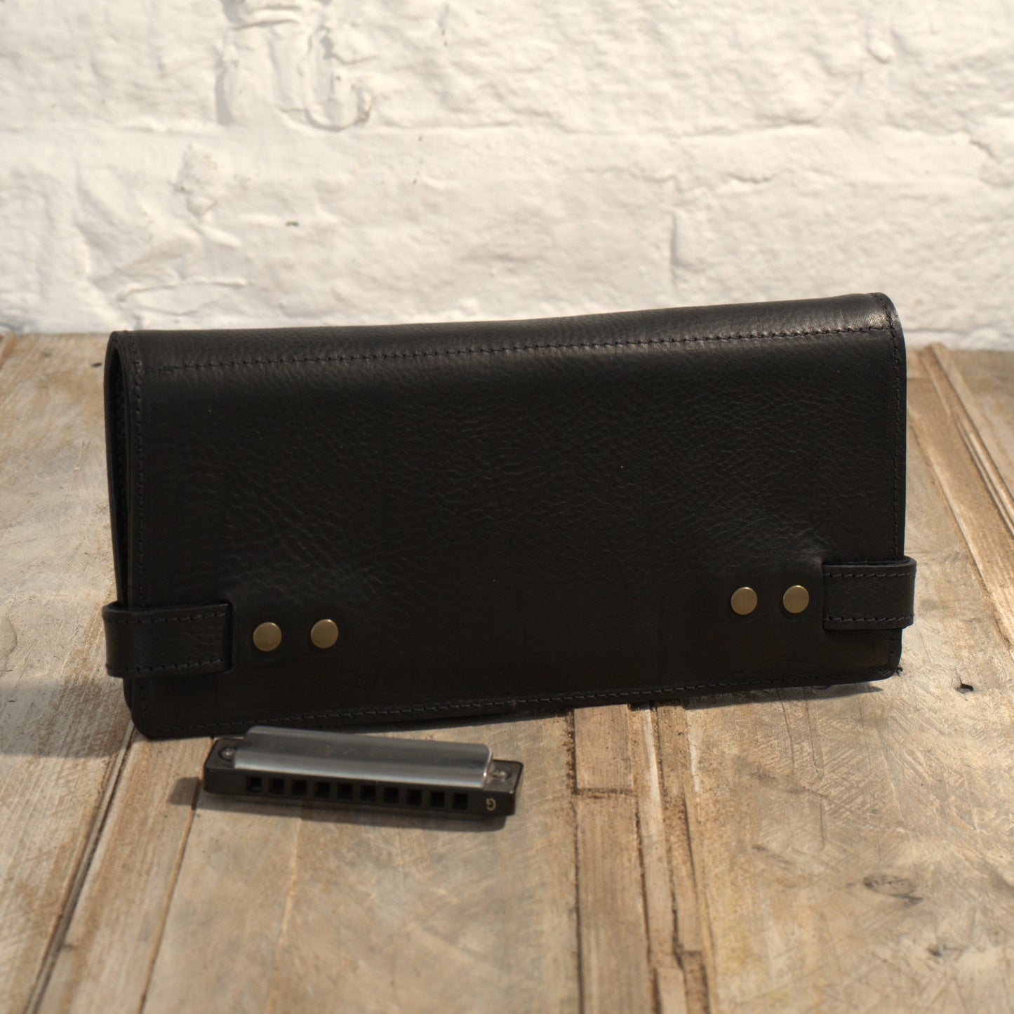 12-Pack Leather Harmonica Case