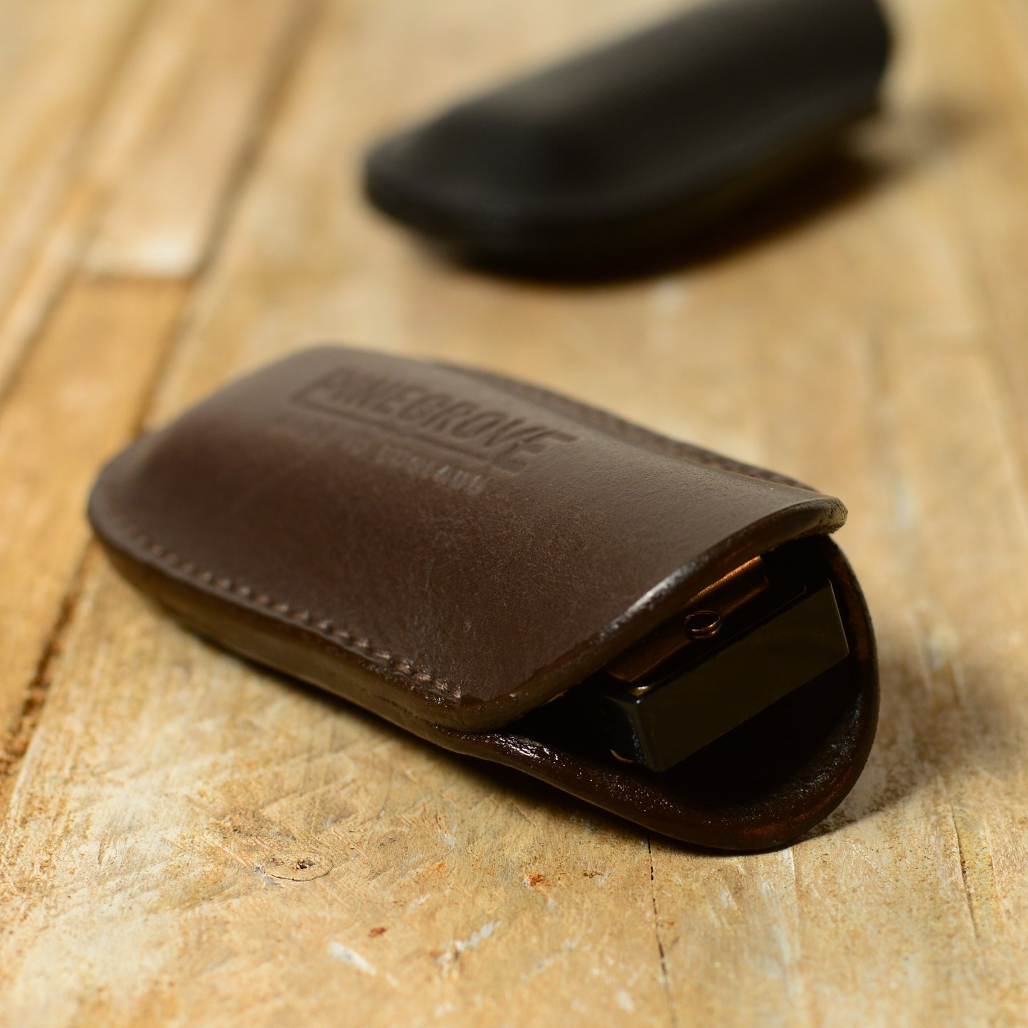 Single Harmonica Pouch - shaped leather