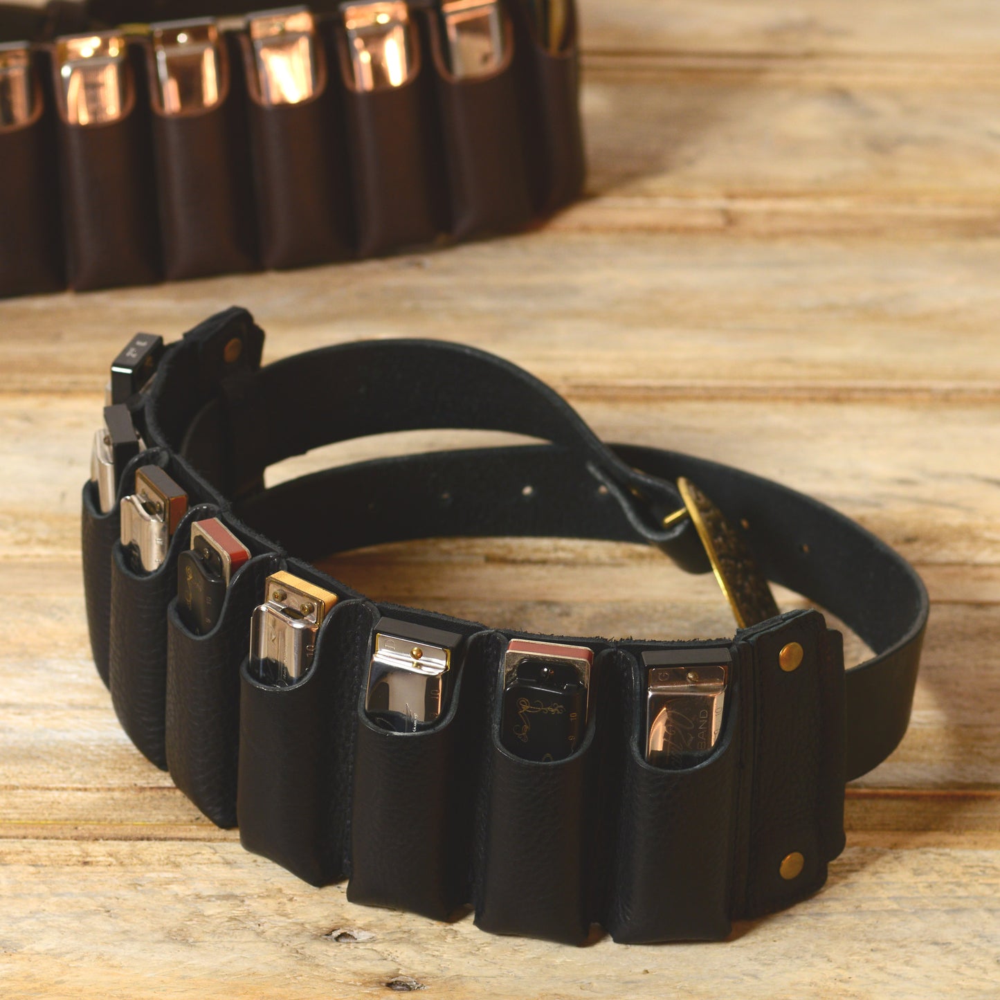Leather Harmonica Belt